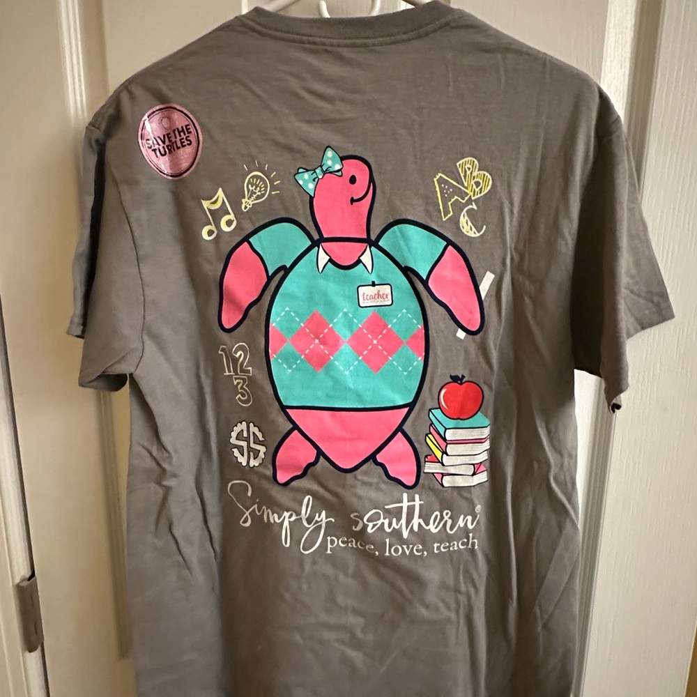 Simply Southern Save the Turtles Teacher Graphic Tee